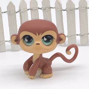 MONKEY #655 - Authentic Littlest Pet Shop - Hasbro LPS Glass Eye
